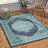 Blue Rectangle Polypropylene Rug
