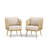 2-Piece Wicker Patio Chairs Set with Cushions