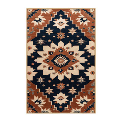 Machine Washable Turkish Brown Area Rug