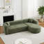 Canapé modulaire à dossier incurvé de luxe de 109,4 po, canapé à dossier incurvé de luxe moderne, deux coussins décoratifs en tissu de chenille, canapé à nuage de compression en L minimaliste et confortable pour le salon (méridienne droite)-1417205877