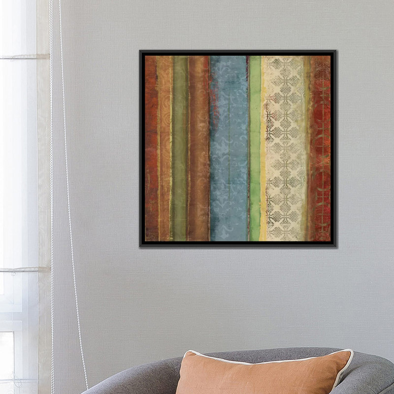 « automne pattern », impression sur toile, H 18 po x l 18 po x P 1,5 po, Toile avec cadre noir, Pas de tapis