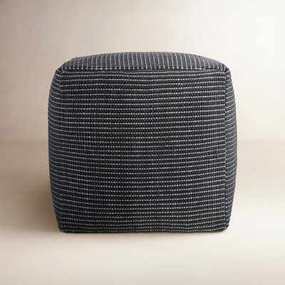 Waverly 18" Cotton Upholstered Pouffe