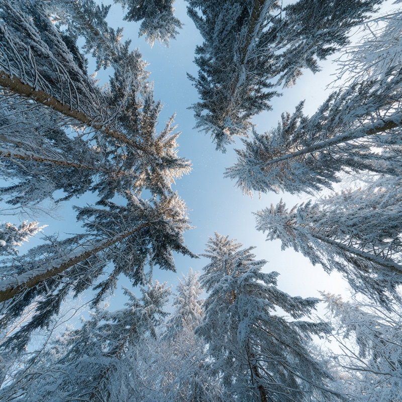Toile d'hiver vue sur toile tendue, H 12 po x l 12 po