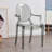 Chatfield Transparent Acrylic Dining Arm Chair – Stackable Round Back Accent & Banquet Seat for Kitchen and Dining Room-1958359570-1981638191