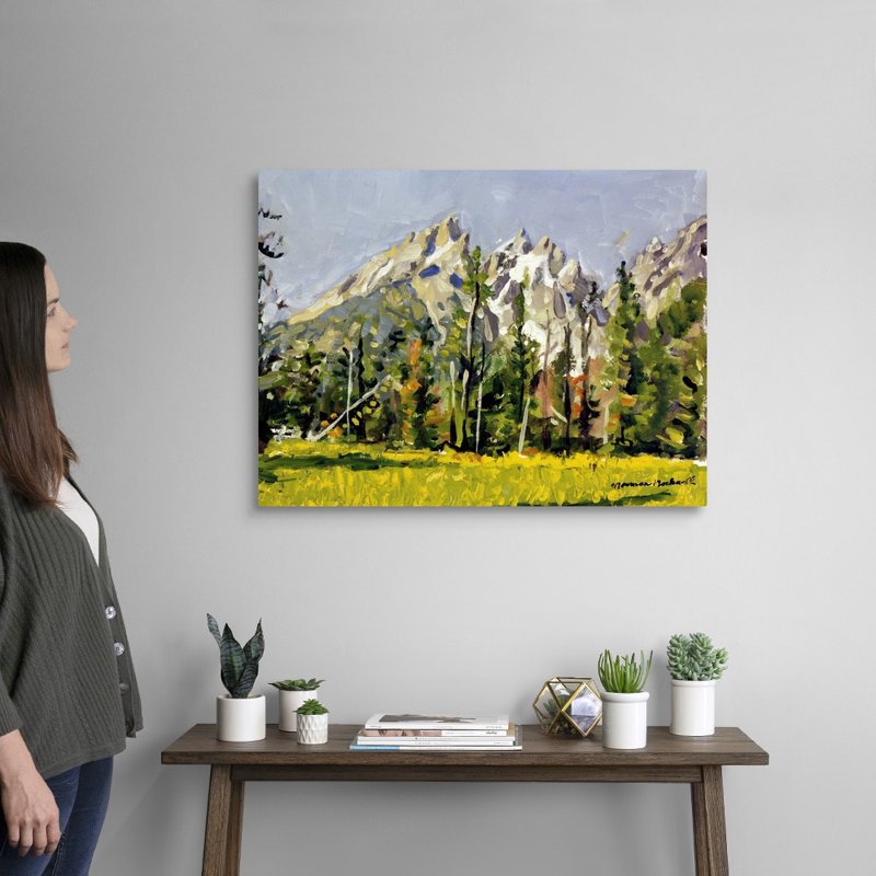 Art mural sur toile Norman Rockwell The Grand Tetons, H 24 po x l 32 po x P 1,25 po, Toile tendue