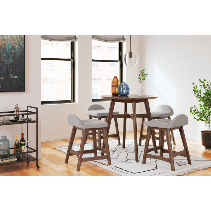 Tabouret de comptoir 24,25 po Munana, Gris clair