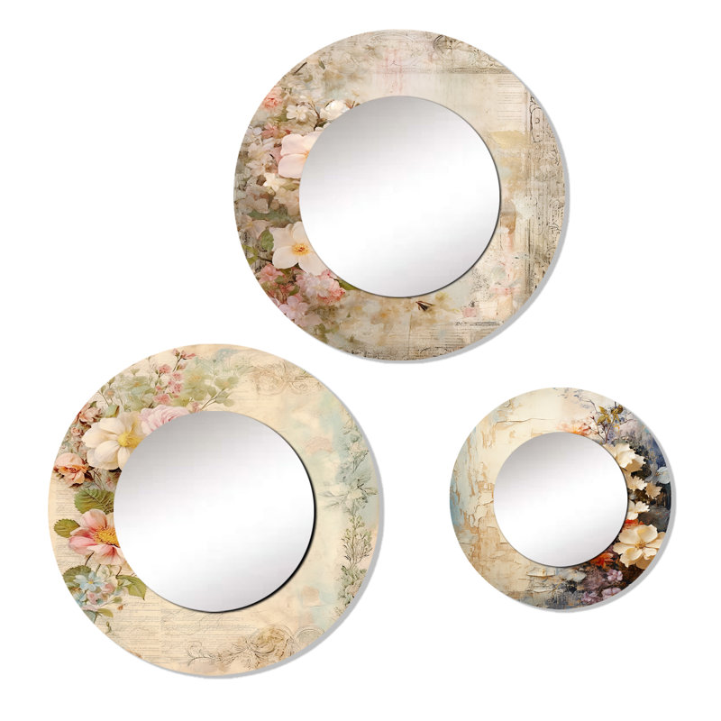 Ensemble de 3 miroirs Longworth
