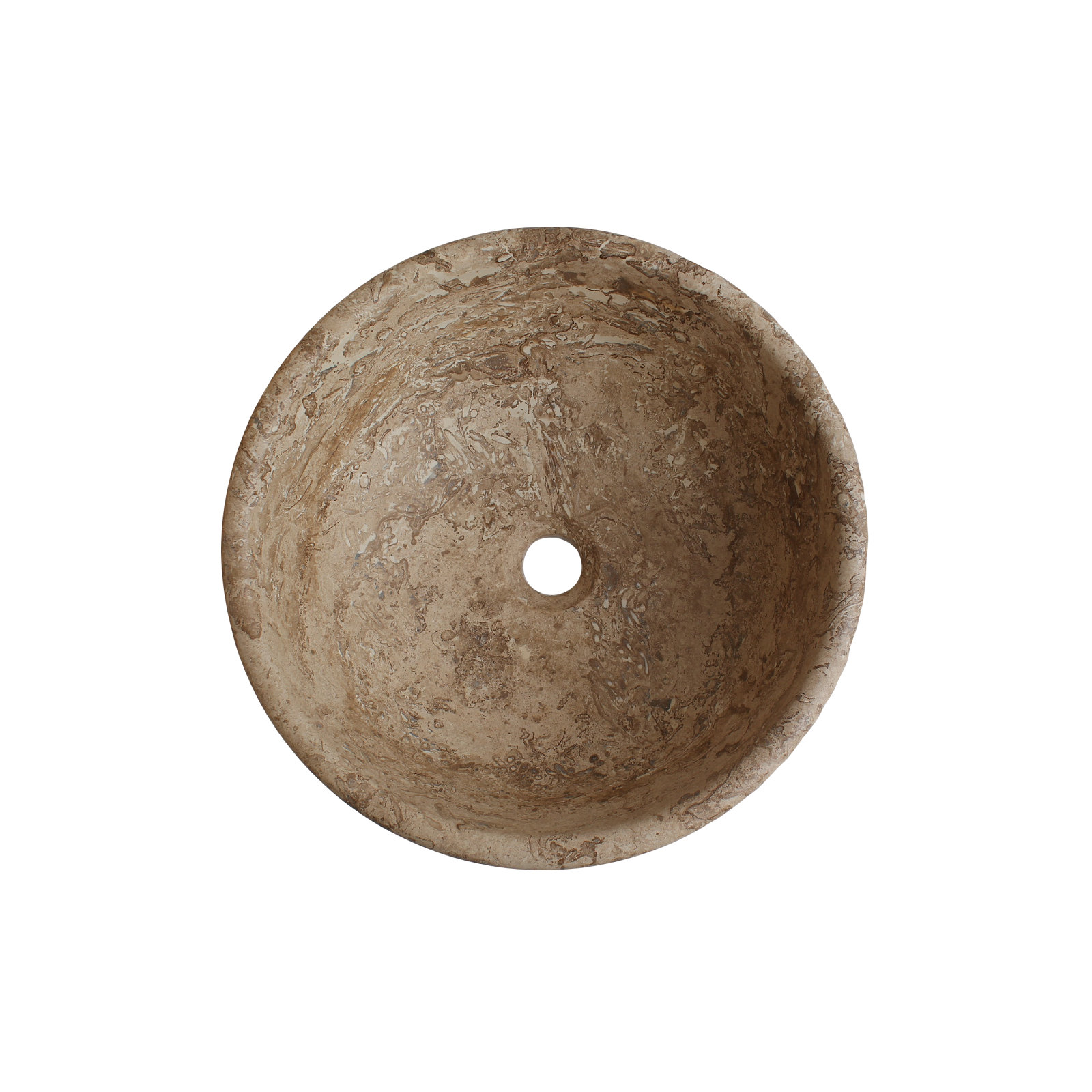 Classic Stone Handmade Bathroom Sink, Afyon Noce