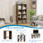 8-Compartment Double-Row Bookcases, Open Back Wooden Storage Bookcase, Thickened Sturdy Display Rack for Living Room Bedroom Home Office, Easy to Assemble-1203366895
