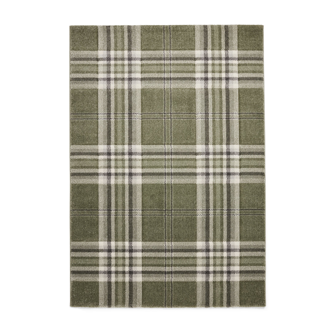 Catherine Lansfield Unisex Sage/Green Kelso Check Tartan Rug - Image 3