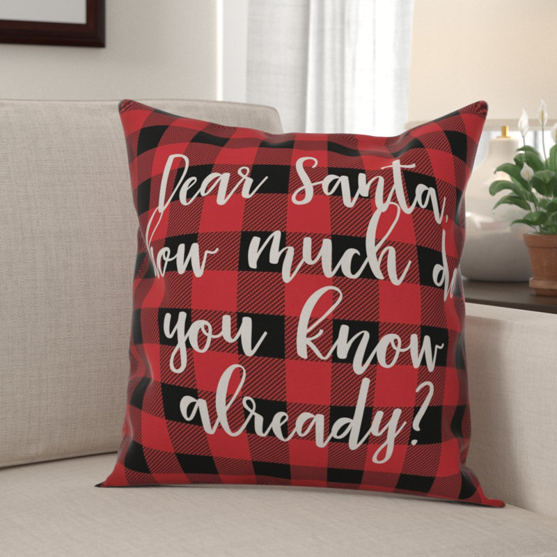 Plaid Reversible Throw Pillow, Throw Pillow