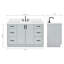 Meuble-lavabo simple 54 po avec comptoir Carrara ARIEL Kelly-99405106