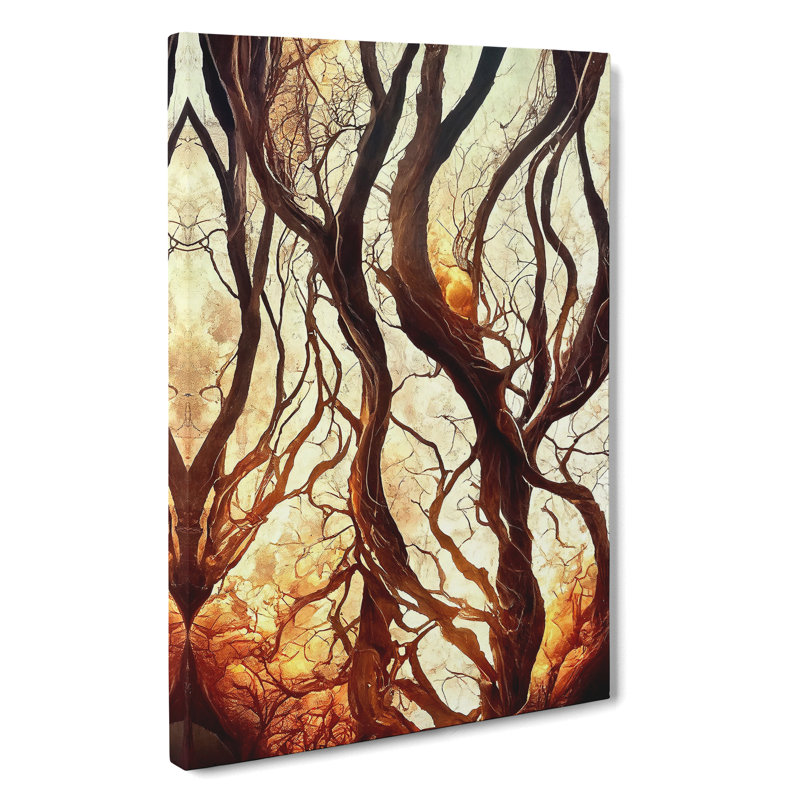Abstract Autumn Tree No.2 - Wrapped Canvas, 50cm H x 35cm W