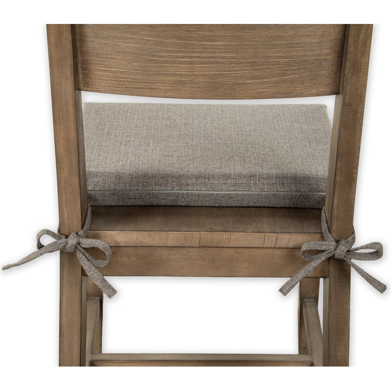 Birch Lane Turbo 2" Textured Solid Dining Chair Seat Pad with Ties - 14 Colors Available!, Dark Gray