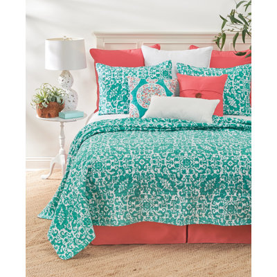 Madison Adriatic Cotton Reversible Quilt Set