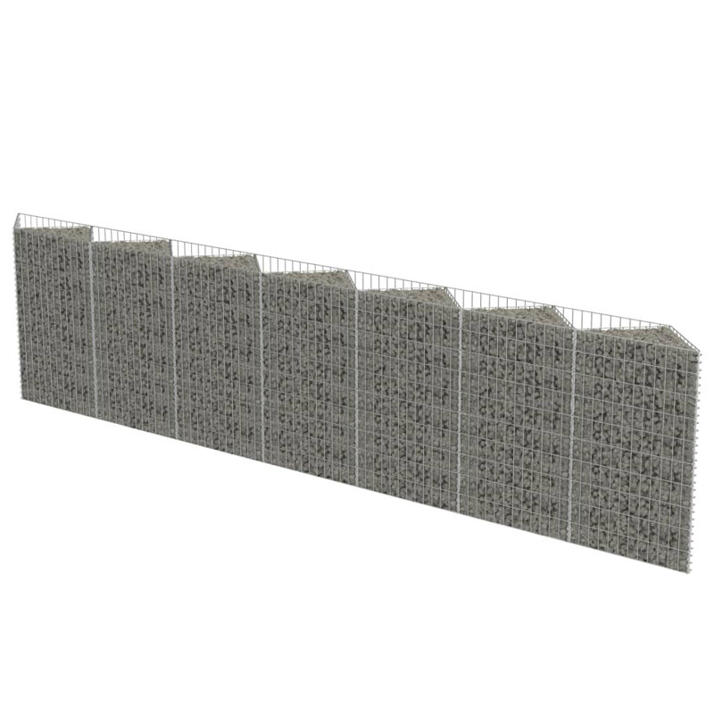 vidaXL Gabion Basket, Galvanized-Steel Garden Planter, High Load Capacity