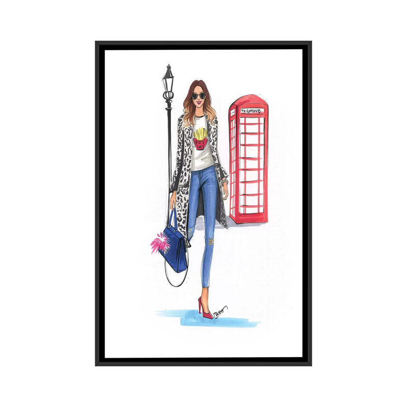 « london style », impression sur toile, H 26 po x l 18 po x P 1,5 po, Toile avec cadre noir