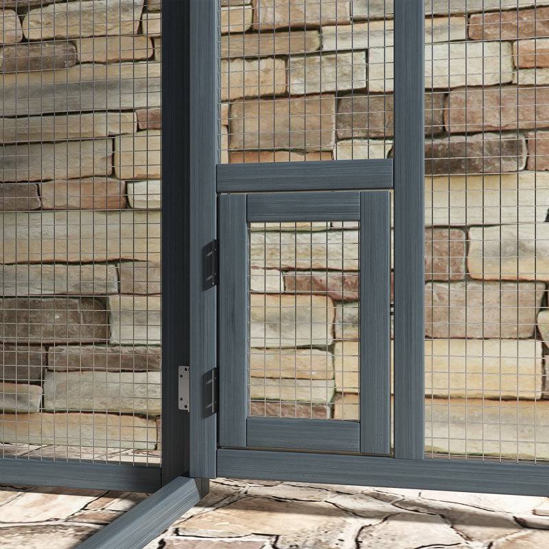Catio d'extérieur avec 7 boîtes en bois combinées Freely