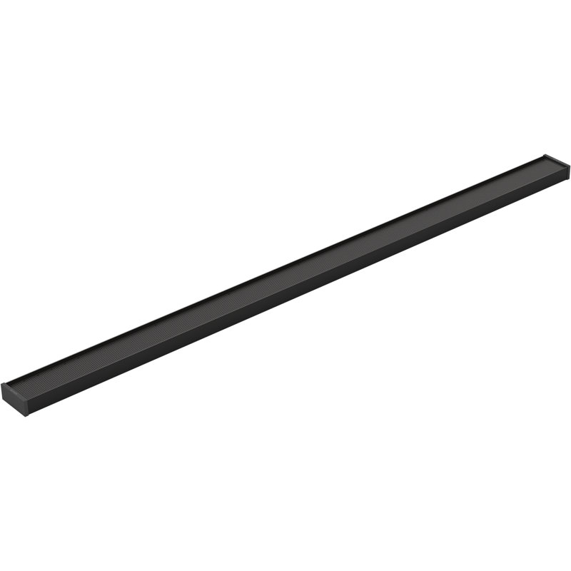 Linear Grid Shower Drain, Matte Black