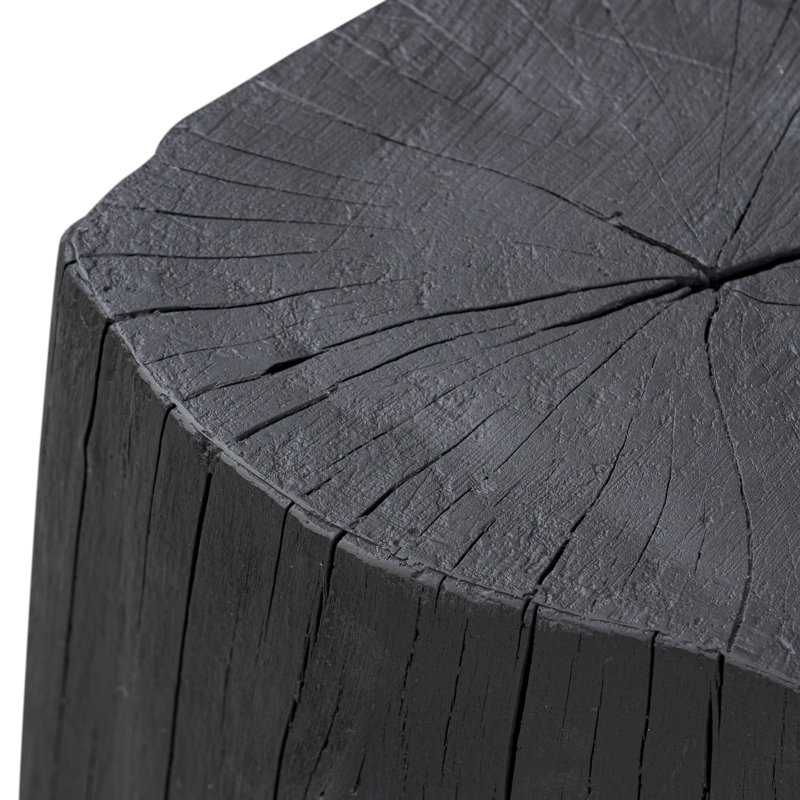 Amiko End Table-Black Resin