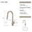 Kiko High Arc One-Handle Pull-Down Classic Kitchen Faucet, Lead Free,Brushed Nickel-129164369