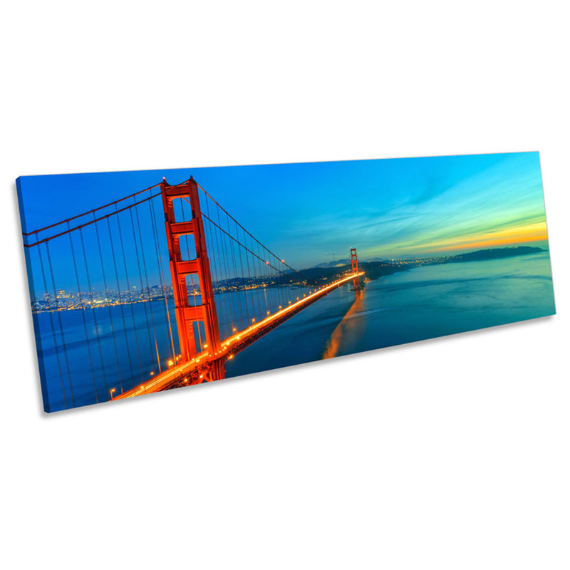 Golden Gate Bridge - Wrapped Canvas Panoramic Print, 45.72cm H x 137.16cm W x 2cm D