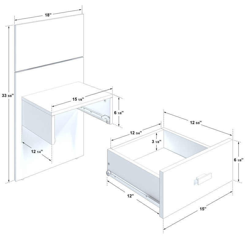 Katsuki 4-Piece Bedroom Platform Set - Modern Design