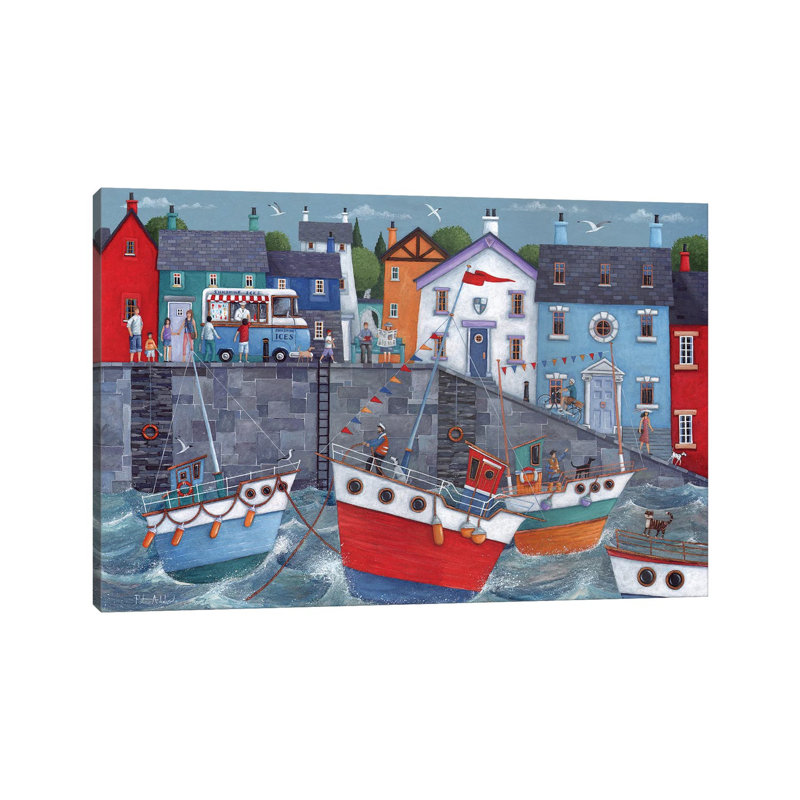 Seaside Promenade by Peter Adderley - Wrapped Canvas Print, 101.6 cm H x 66.04 cm W x 3.175 cm D