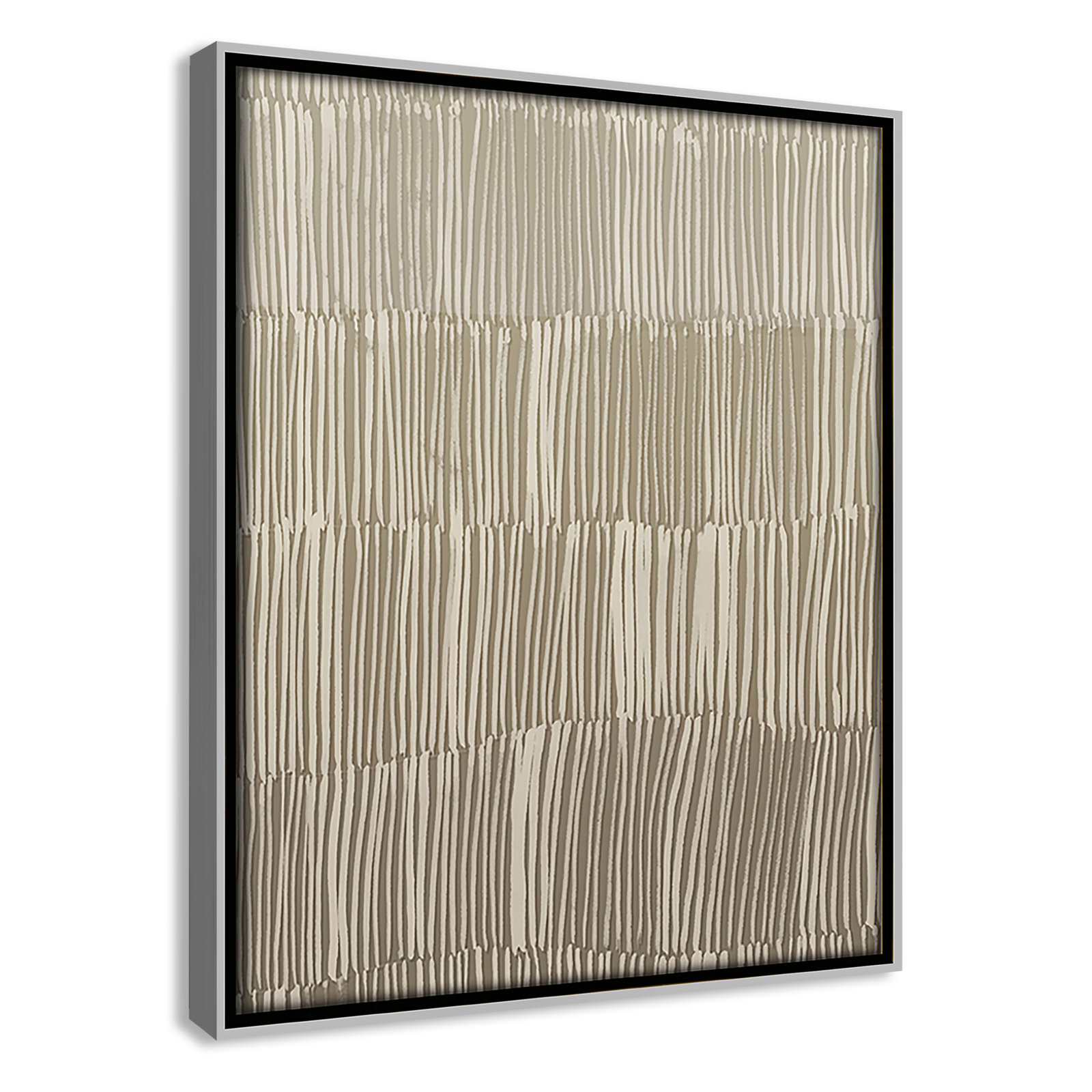 Linear Calm II Print by , 11.5" H x 9.5" W, Silver Floater