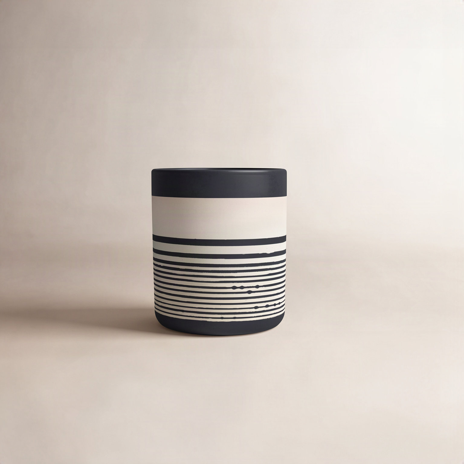 Handmade Ceramic Table Vase, 6.5" H x 6.75" W x 6.75" D