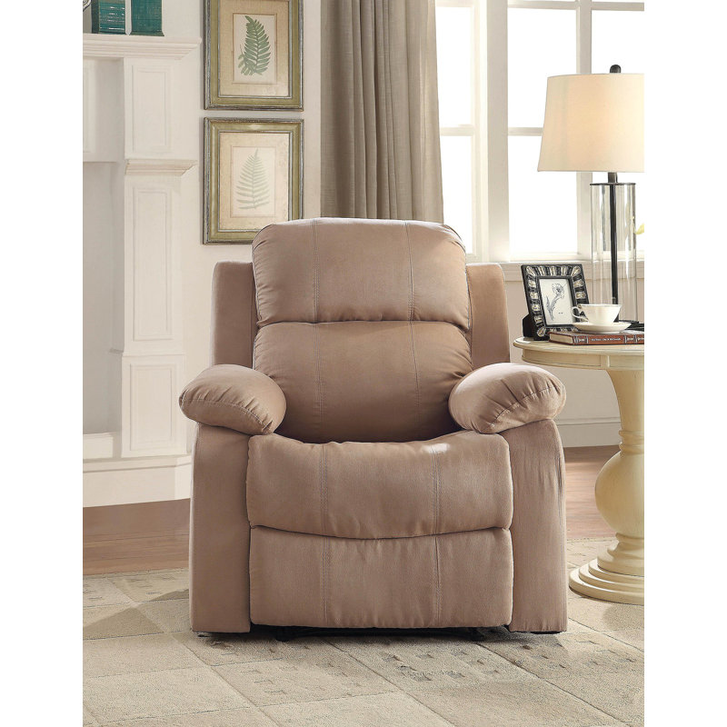 Fauteuil inclinable brun avec accoudoirs coussinés