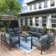 Roussel 9 - Person Complete Patio Set with Cushions