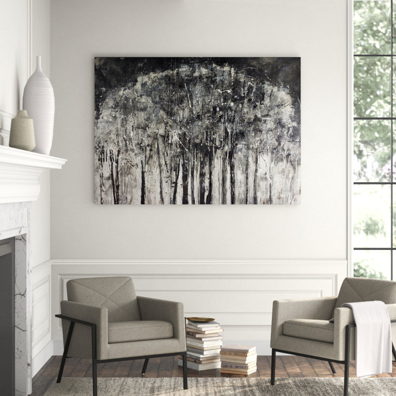 Carbon Forest Graphic Art Canvas, 30" H x 42" W, Knife Gel