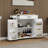 Kitchen island rolling trolley cart,Kitchen island with Adjustable Shelves and towel rack-992239582-994562452