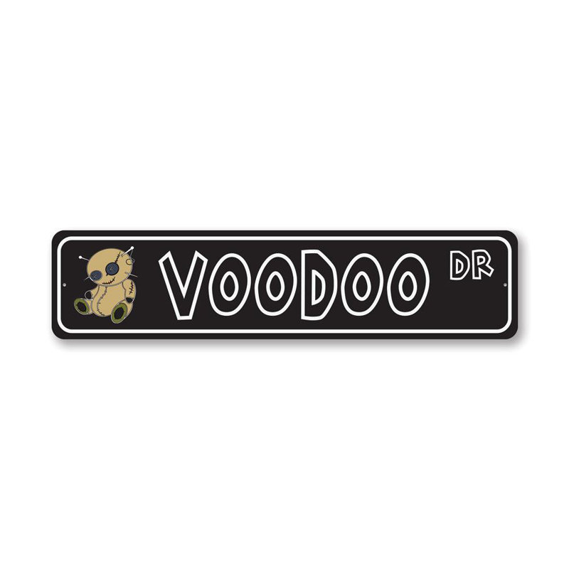 Plaque en aluminium vaudou, H 4 po x l 18 po x P 0,04 po