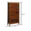 Tablette en bois massif de style transitionnel avec 5 tablettes en finition chêne antique