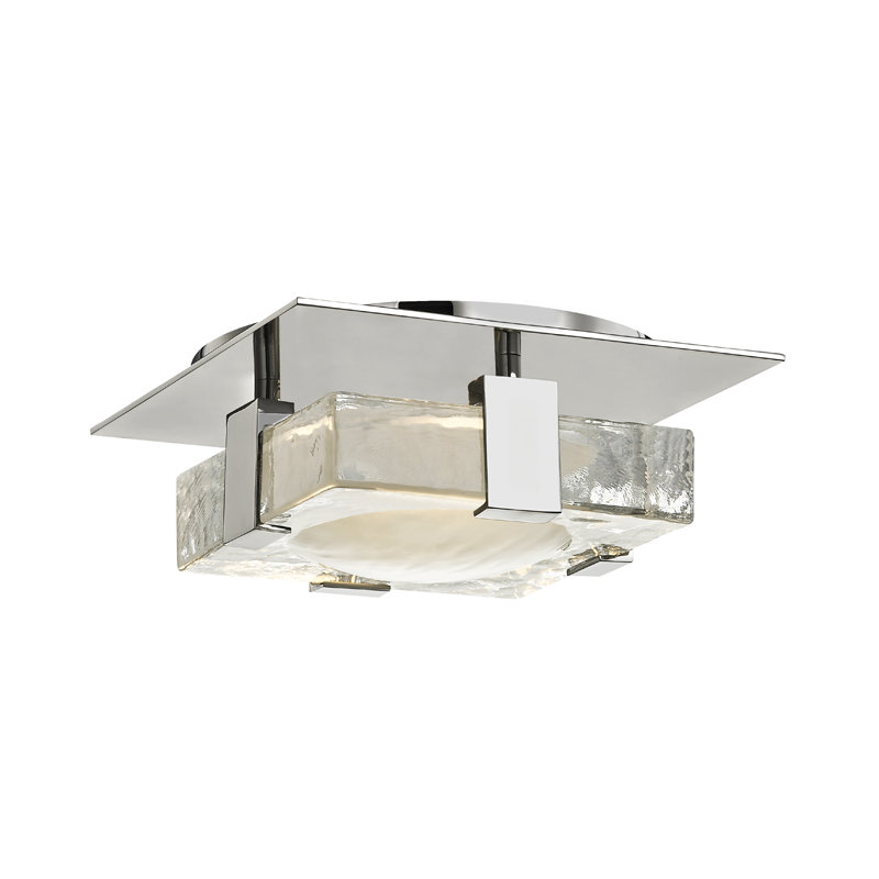 Bourne 1 - Light LED Flush Mount, Polished Nickel