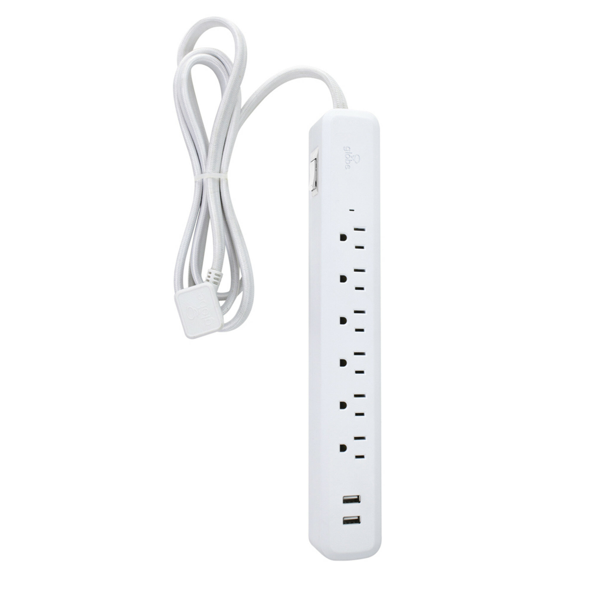 Easylife Tech 6 ft, 4-Outlet, Power Strip Surge Protector - White