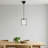 Arlowe Adjustable Height 1-Light Single Square Geometric Mini Pendant