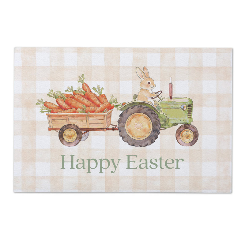 Paillasson Personnalisation Mall Carrot Patch Joyeuses Pâques - 20 x 35, 20 po x 35 po
