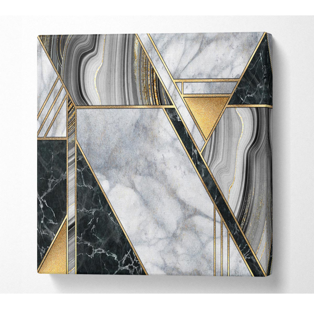 Triangles Of Marble - Kunstdrucke auf Leinwand - Wrapped Canvas