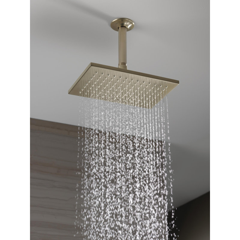 Siderna® Rectangular Raincan Showerhead, Brushed Nickel, 2.50