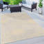 Tapis intérieur / extérieur rectangulaire en polypropylène tissé à plat à la machine en jaune-86914087