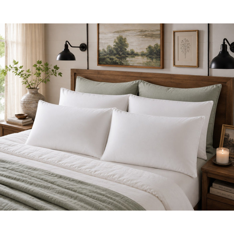 Down Alternative Pillow - Queen - Medium - Twin Pack - White, Queen
