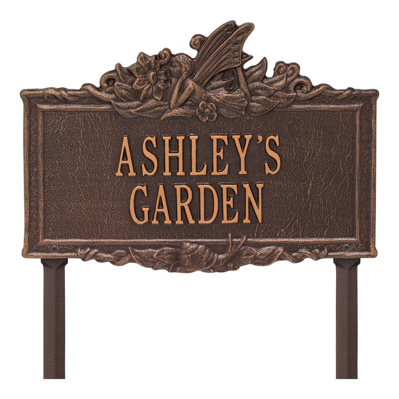Fairy Personalized Garden Sign, Antique Copper, Yes