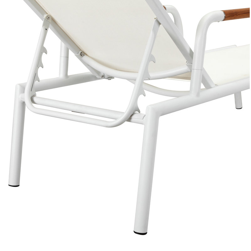 Dean Outdoor Teak Chaise Lounge