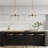 Satilla 3 - Light Glass and Iron Dimmable Chandelier