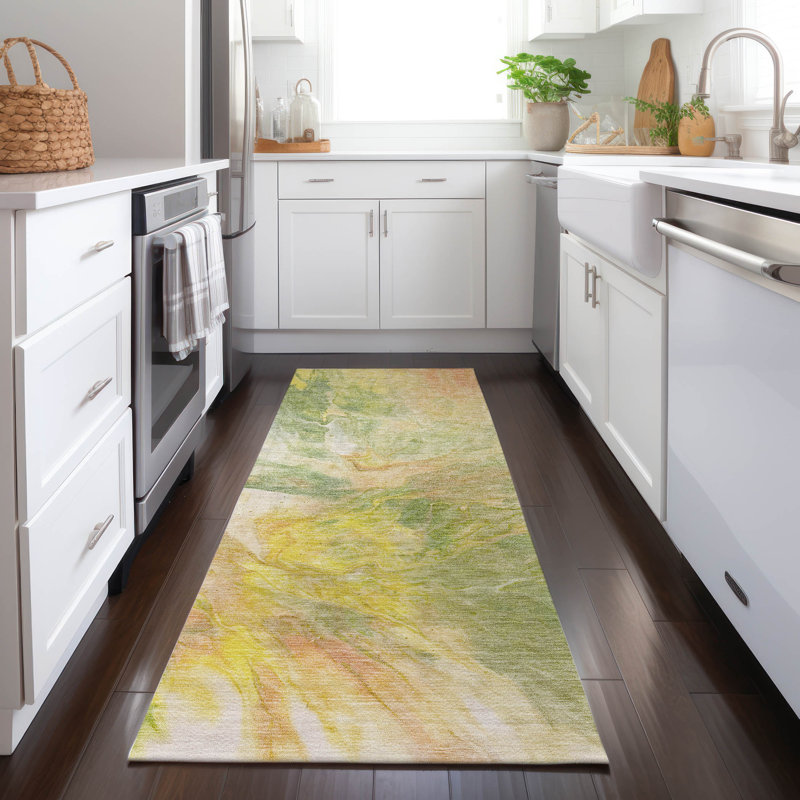 Abstract Indoor / Outdoor Rug, Runner 2'3" x 7'6"