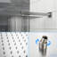 Pomme de douche murale double 10 pouces en nickel brossé - acier inoxydable et laiton avec douche à main pour une expérience luxueuse, réglable à 360 °, facile à nettoyer-118765960