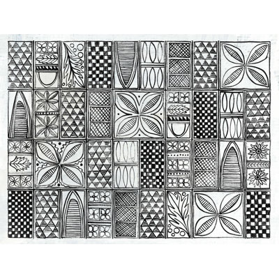 «Patterns of the Amazon II BW» par Kathrine Lovell - impression sur toile tendue